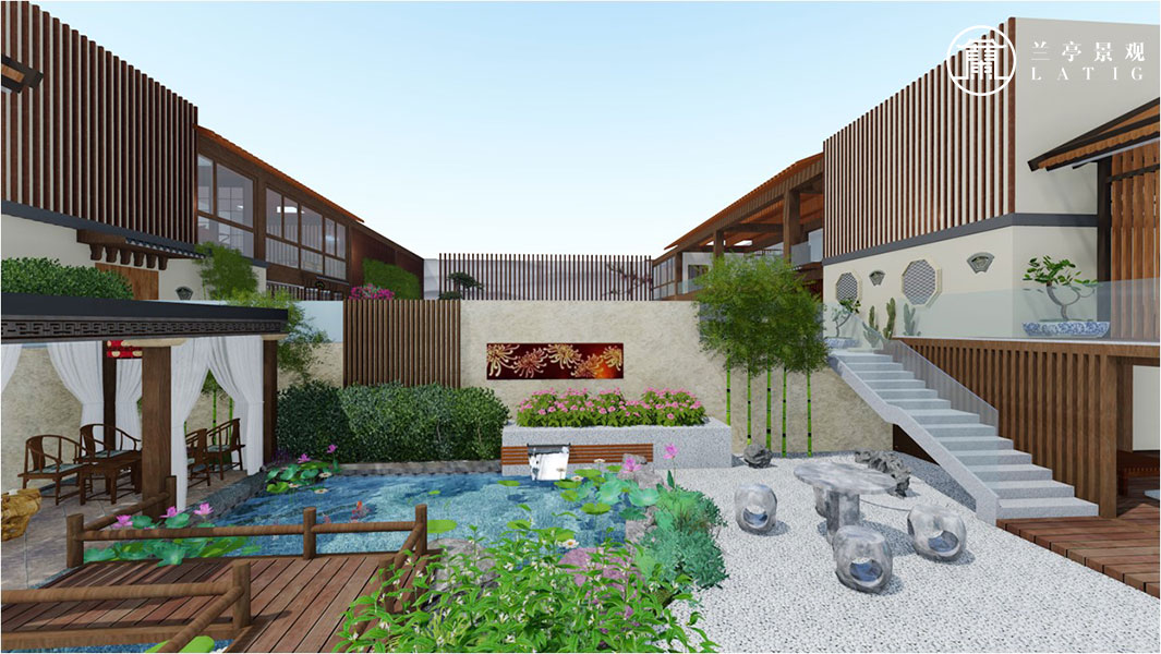 青島屋頂花園設計-黃島某集團屋頂花園設計